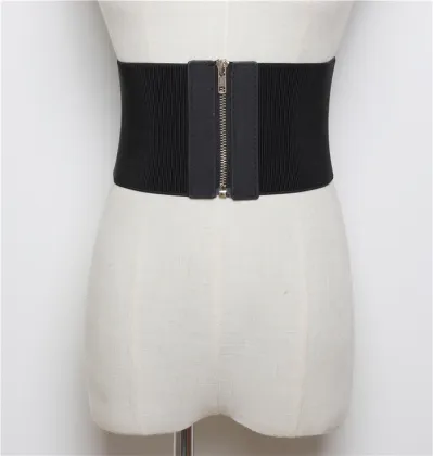 2019 new Fashion Knitted Elasticity Waist Female Belts For Women Cummerbund Good Quality Corset Bodycon Slim Wide Belt