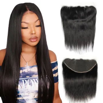 Mink straight unprocessed raw Indian hair frontal lace closure 13x4/ 13*4  free part with baby hair