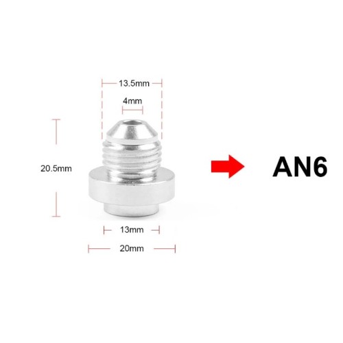 AN4 -AN16 Weld in alluminio sul raccordo