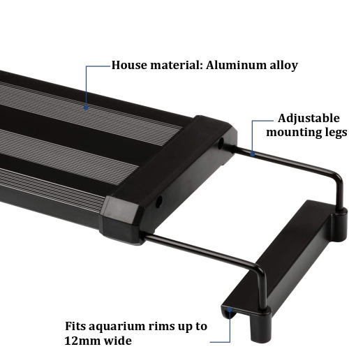 Alüminyum alaşım akvaryum balık tankı LED ışık