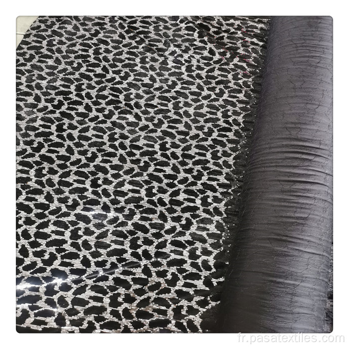 Fashion multicolore brillant de 3 mm 100% polyester tissu or noir tissu sequin velours en velours