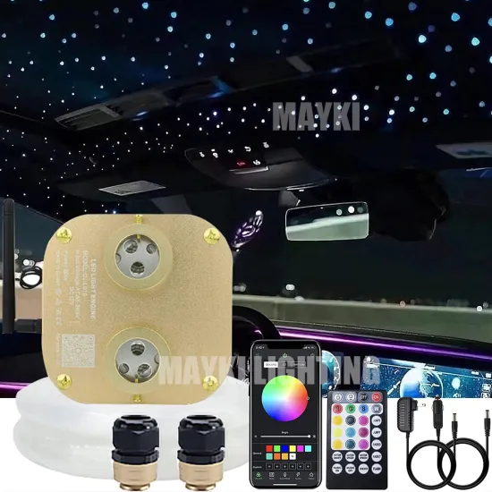 20W RGBW Twinkle APP Control Fiber Optic Light Kit for Car Roof and Headliner