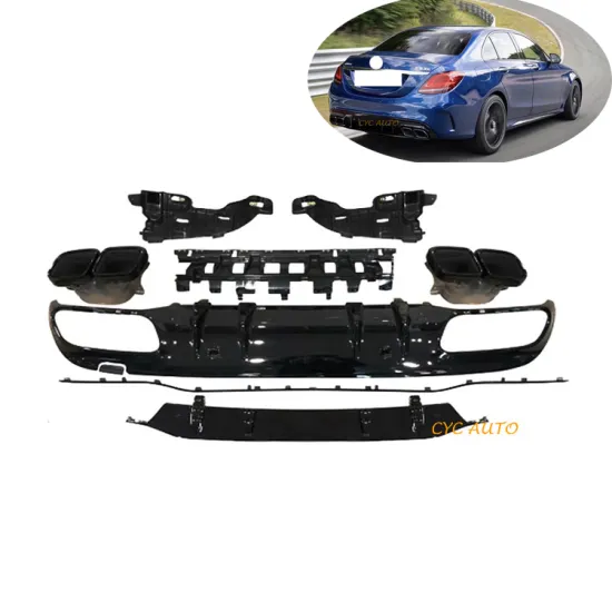W205 C63 Rear Diffuser for Mercedes Benz C180 C200 AMG Sedan Body Kit 2015-2017