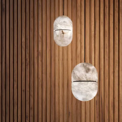 Factory Price Alabaster YUM Chandelier Brass Lamps