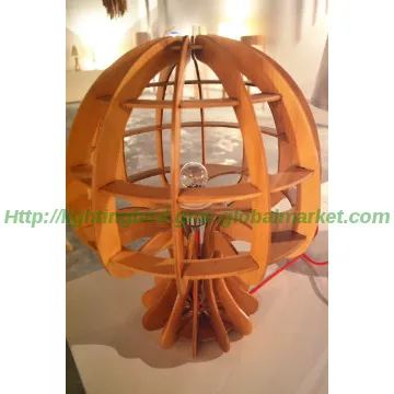 new design  wooden lamp/natural pure wooden lamp