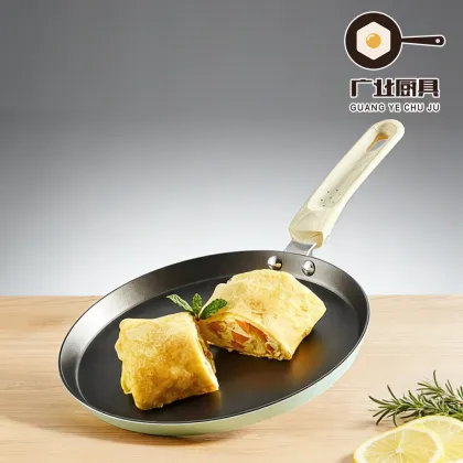 Celadon glazed frying pan