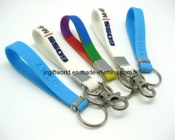 सिलिकॉन चाबी का गुच्छा/पीवीसी प्रमुख चेन /Wristband कुंजी अंगूठी (JC235) के साथ