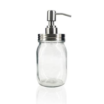 Silver nasos boshi bilan shisha Mason Jar