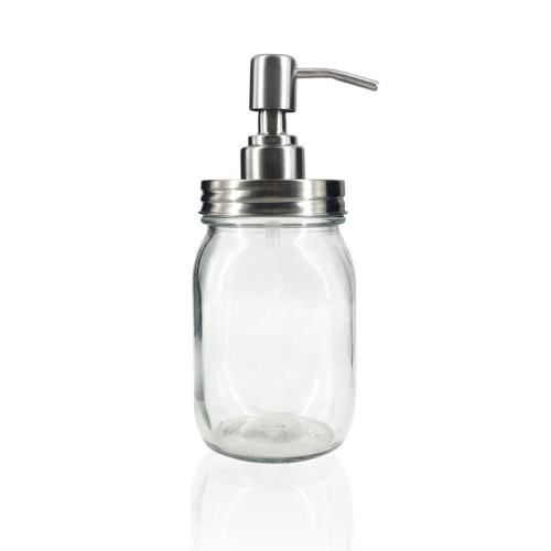 Silver nasos boshi bilan shisha Mason Jar