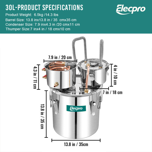 Alcohol Distiller Machine Stainless Steel Water Alcohol Distiller Factory