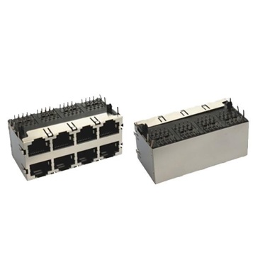 RJ45-Buchse Side Entry Shielded 2x4P mit EMI