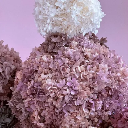 Wholesale Single Purple Hydrangea Preserved for Wedding Decoration