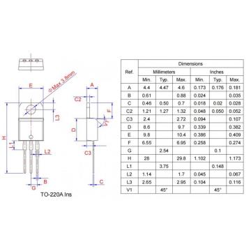 High commutation performances 6A BTA06 600SW Triac T0-220