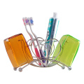 Metalltråd tandborstehållare tandkräm hållare stand badrum lagringsarrangörsställ