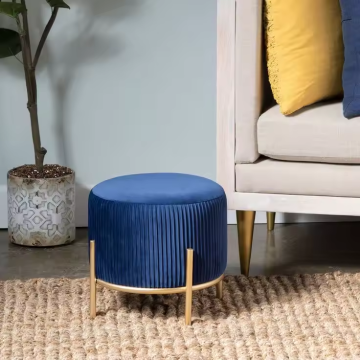 Ontlasting nieuwe verkoop eetgelegen ronde moderne indoor huis luxe voet stappen stappen woonkamer meubels gouden stoelen lederen poman krukken