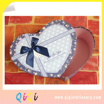 Handmade cardboard lovely gift box in heart shaped