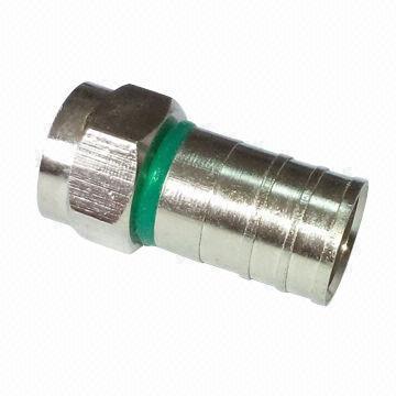 RF Connector, Made of Copper, Zinc-, Nickel- and Gold-plating with O-ring