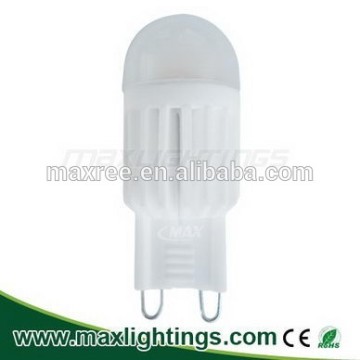 High Lumens CE ROHS AC220-240V 3W LED G9, COB LED G9,ceramic LED G9