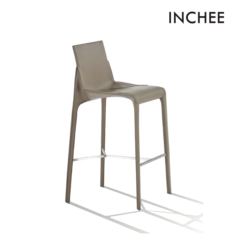 Cadeira de bar sem braço de estilo moderno com pernas de metal