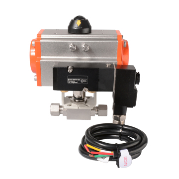 6000psi Stainless Steel Pneumatic Compression Ball Valve with Explosion Proof Coil