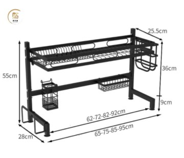 Over the Sink Dish Rack - Kitchen Storage Organizer & Drainer