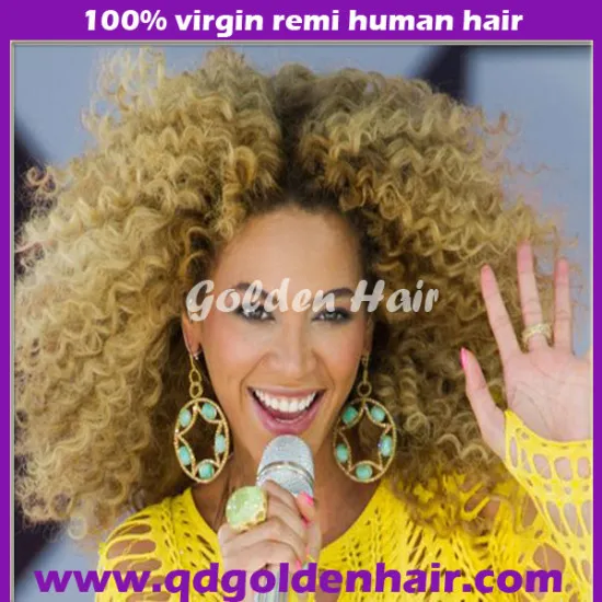 Golden Hair Fashionable High Quality Short Curly Wig For Black Women