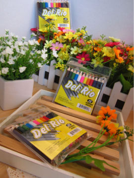 mini / short hexagonal color pencil /short coloring pencils/wood color pencil in pvc bag with paper card