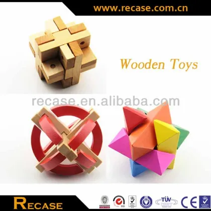 Colourful Brain Teaser wooden toys, puzzled educational wooden toys