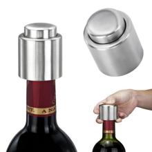 1PC Stainless Steel Wine Bottle Stopper Vacuum Seal Protector Red Wine Cap Fresh Keeper Storage Wine Kitchen Restaurant Bar Tool