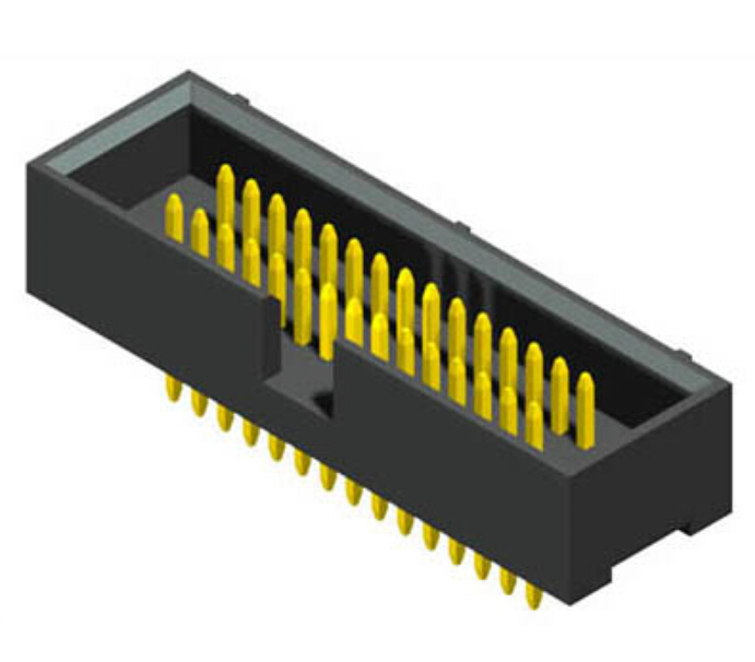 1.27 * 2.54mm κεφαλίδα κουτιού 180 ° H = 10.5 τεσσάρων γραμμών σύνδεσης