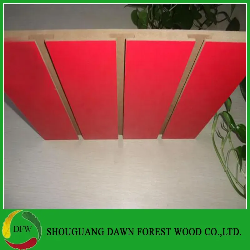 Good Quality 15mm Melamine Faced Slot MDF