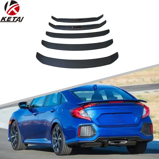 2016 SI Style ABS Spoiler with Brake Light for Honda Civic 2016-2022