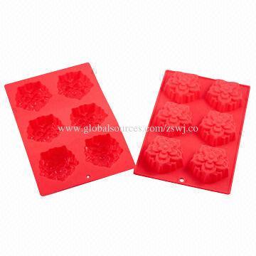 Flower shape silicone cake mold