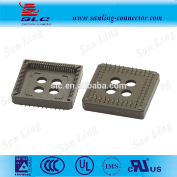 2.54mm PLCC Socket,84Pin,Straight,Brown