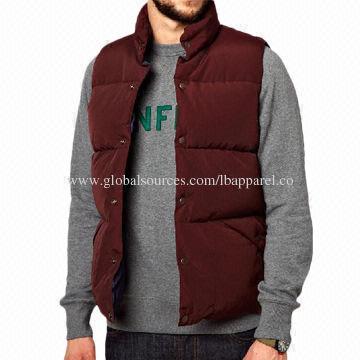 Newest Design Winter Style High-quality Men's Vest/Jacket, Quilted Design with Light Padding