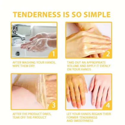 Hand Mask with Milk, Honey, Exfoliating Hand Cream, 60g: Moisturizing, Nourishing, and Paraffin-Free Formula