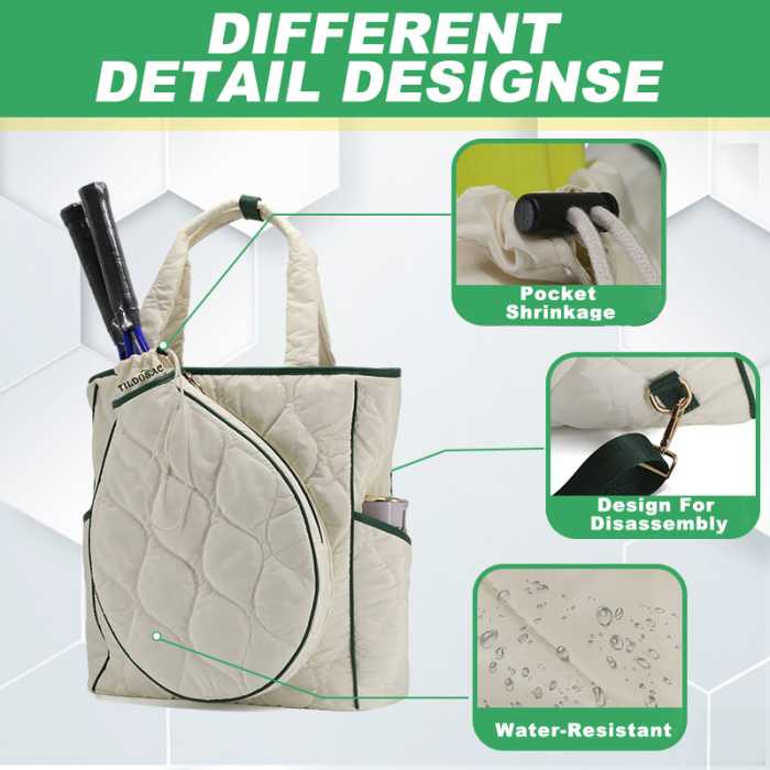 Durable Cotton Tennis Tote Bag for Sports Gear