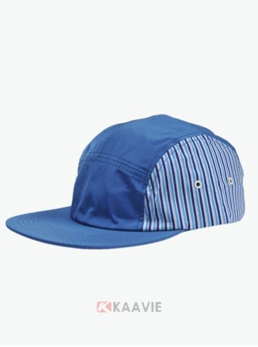 blue simple striped quick-dry sport camper cap hat