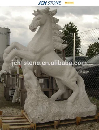 Garten Stein Lebensgrosse Pferdestatuen