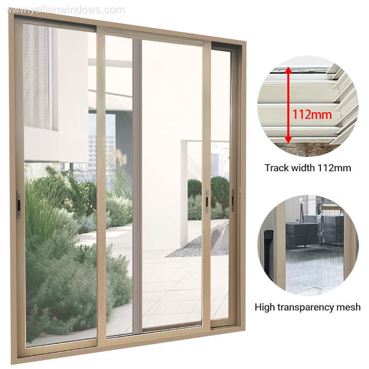 Exterior Aluminum Alloy Three Track Sliding Doors
