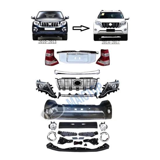 MAICTOP Car Body Parts Bumper Upgrade Kit for Land Cruiser Prado 150 (2010-2013 to 2014-2017)