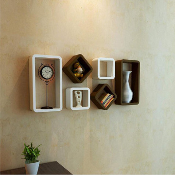 Wood MDF Rack Mount Wall Shelves Decorative