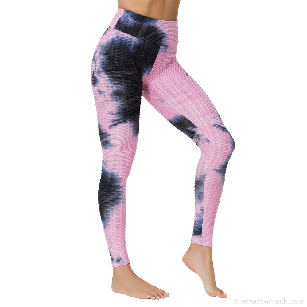 Leggings sportivi a bolle a nido d&#39;ape