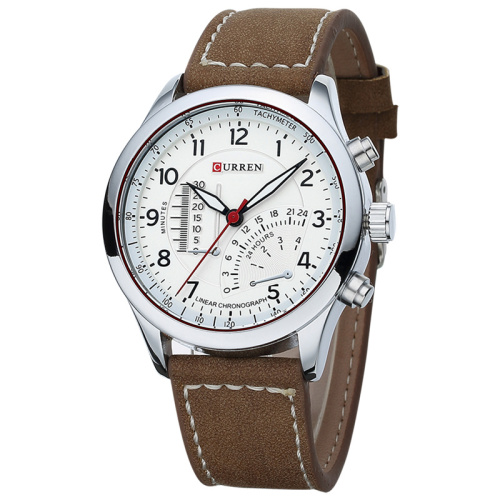 curren watch Leather Quartz Casual Watches Men
