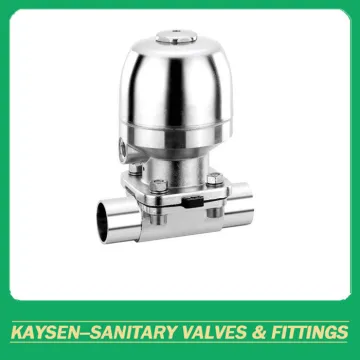 Hygienic diaphragm valve SS pneumatic welded