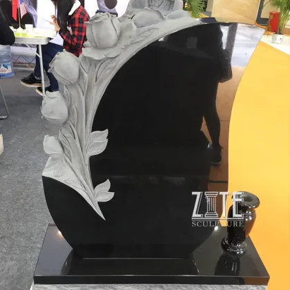 Best Detailed Carvings western style granite headstone