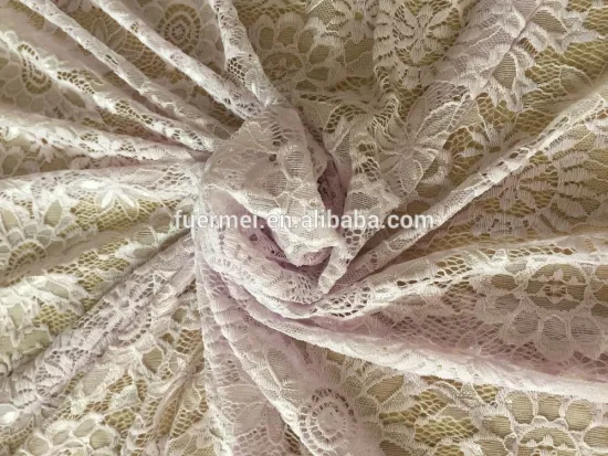 Hot sale lycra floral lace fabric