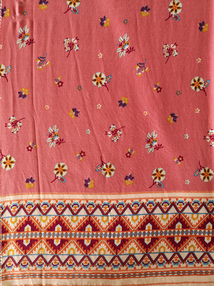 Border Design Rayon Twill 3024S Printing Woven Fabric