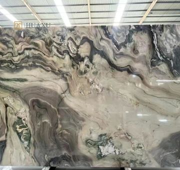 Huaxu Factory Direct Brazilian Silk Road Quartzite Slabs สำหรับการใช้บ้านและเชิงพาณิชย์