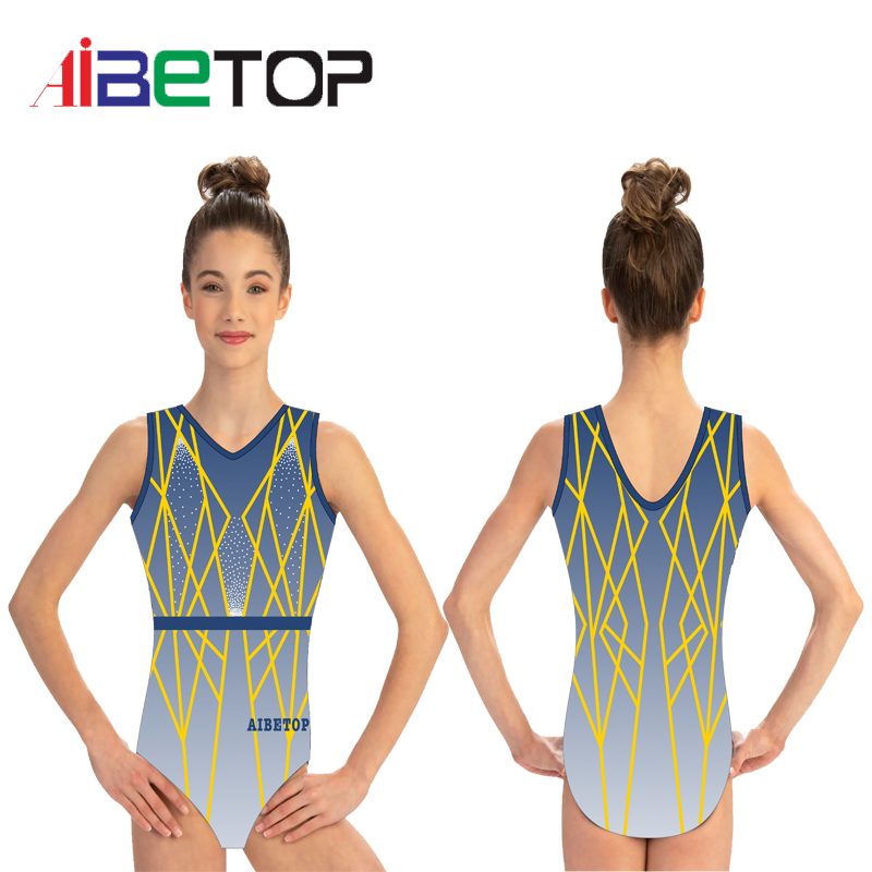 Rhinestones competition gym leotards